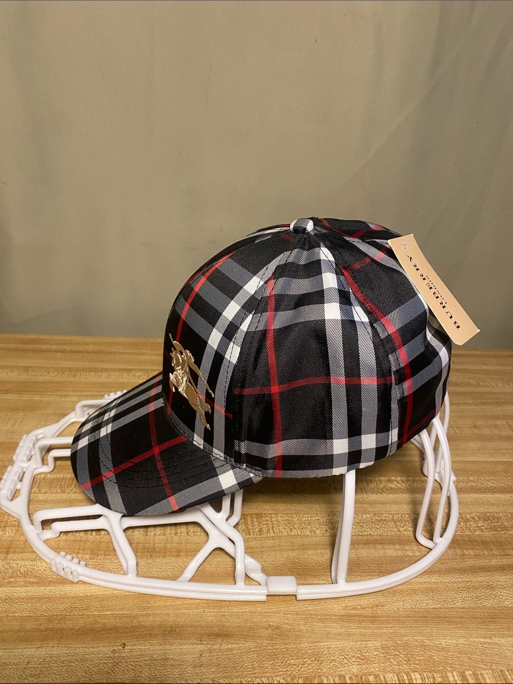 Burberry London Baseball Cap Check Gold Prorsum Knight Unisex O/S NWT - Picture 3 of 7